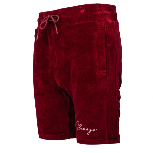 Welurowy komplet męski OLAVOGA NIGHT THREAD 2025 bordo - maWer Fashion