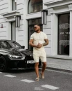 Welurowy komplet męski OLAVOGA NIGHT THREAD 2025 bordo - maWer Fashion