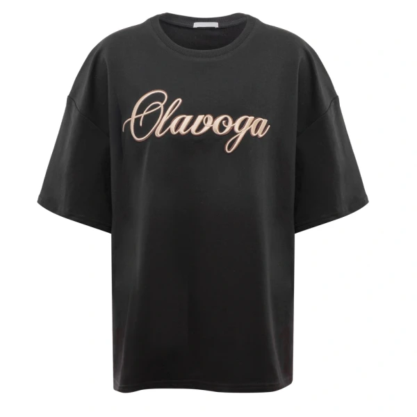T-shirt damski OLAVOGA AMYRAL 2026 - czarny maWer Fashion