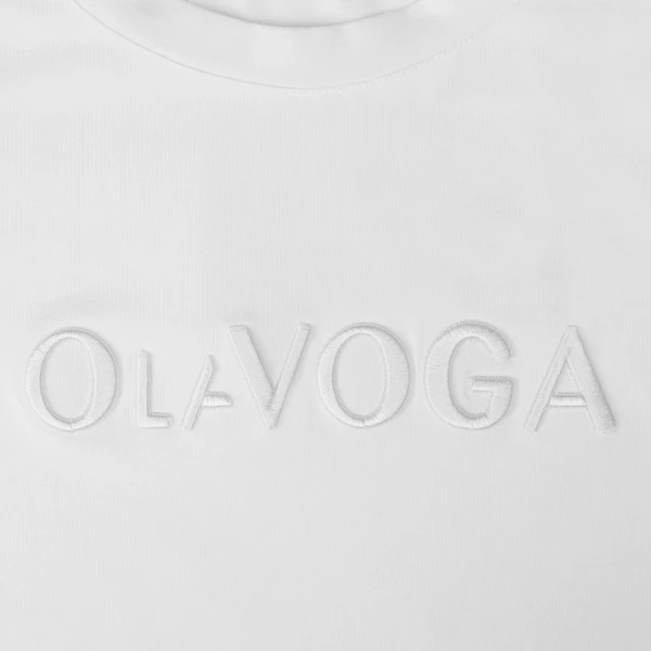 T-shirt damski OLAVOGA OVIRA 2026 - biały maWer Fashion