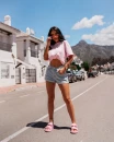 T-shirt damski OLAVOGA OVIRA 2026  blush pink - maWer Fashion