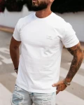 T-shirt męski OLAVOGA VEERS 2026 ecru - maWer Fashion