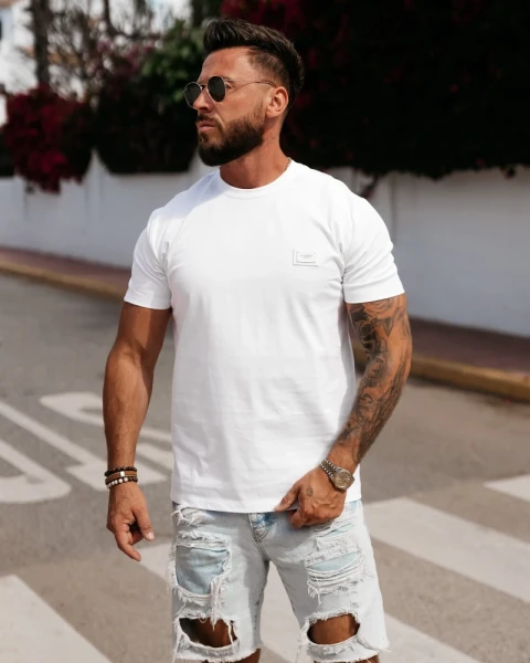 T-shirt męski OLAVOGA VEERS 2026 ecru - maWer Fashion