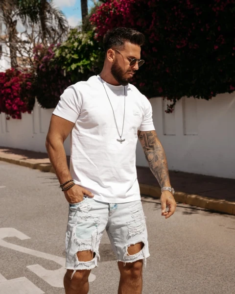 T-shirt męski OLAVOGA VEERS 2026 ecru - maWer Fashion