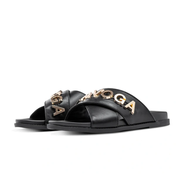 Klapki damskie OLAVOGA TILLY 2026 czarne - maWer Fashion