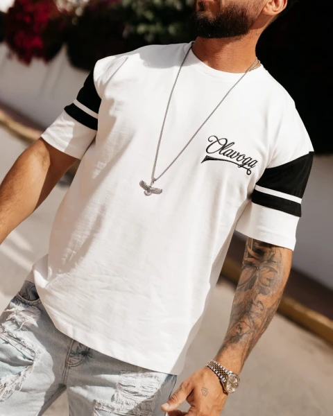 T-shirt męski OLAVOGA VALDORIN 2026 ecru - maWer Fashion
