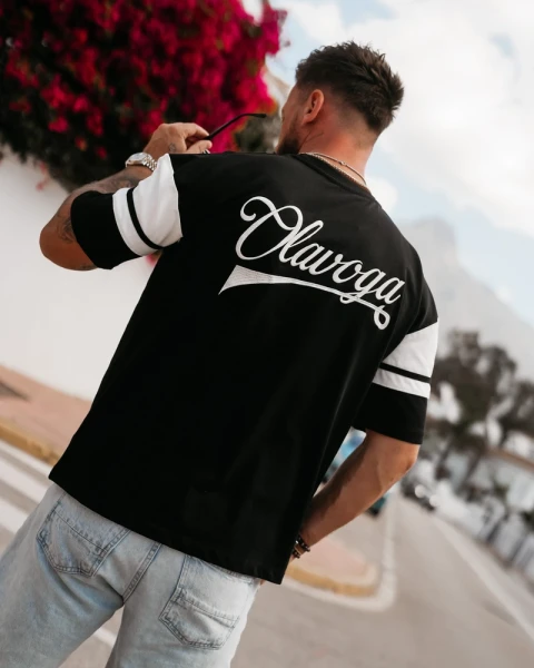 T-shirt męski OLAVOGA VALDORIN 2026 czarny - maWer Fashion