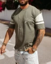 T-shirt męski OLAVOGA VALDORIN 2026 khaki - maWer Fashion