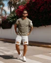 T-shirt męski OLAVOGA VALDORIN 2026 khaki - maWer Fashion