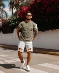 T-shirt męski OLAVOGA VALDORIN 2026 khaki - maWer Fashion