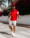 T-shirt męski OLAVOGA VALDORIN 2026 czerwony - maWer Fashion