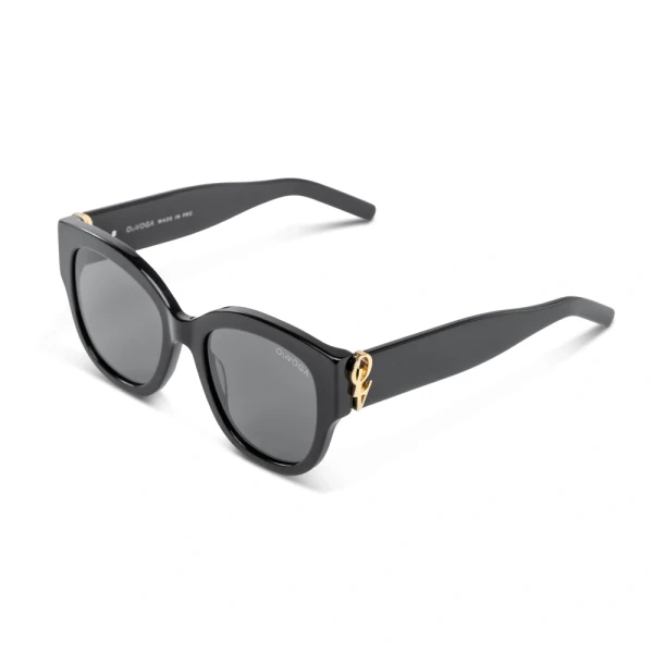 Okulary damskie OLAVOGA OPULENZA 2026 czarne - maWer Fashion