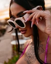 Okulary damskie OLAVOGA OPULENZA 2026 beż - maWer Fashion