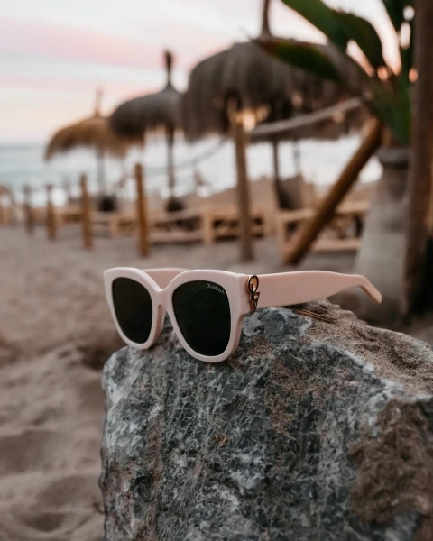 Okulary damskie OLAVOGA OPULENZA 2026 beż - maWer Fashion