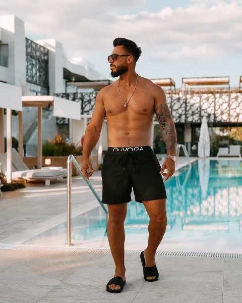 Kąpielówki męskie OLAVOGA REON 2026 czarne - maWer Fashion