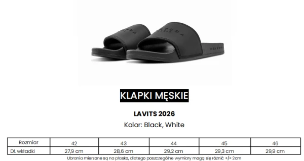 Klapki męskie OLAVOGA LAVITS 2026 czarne - maWer Fashion