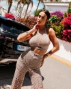 Komplet damski OLAVOGA MATERIA 2026 beż - maWer Fashion