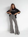 Spodnie damskie OLAVOGA SORIO 2026 czarne z ecru - maWer Fashion