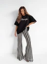 Spodnie damskie OLAVOGA SORIO 2026 czarne z ecru - maWer Fashion