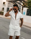 Komplet męski OLAVOGA BANDI 2026 ecru - maWer Fashion