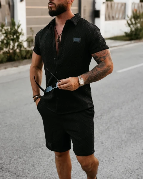 Komplet męski OLAVOGA BANDI 2026 czarny - maWer Fashion