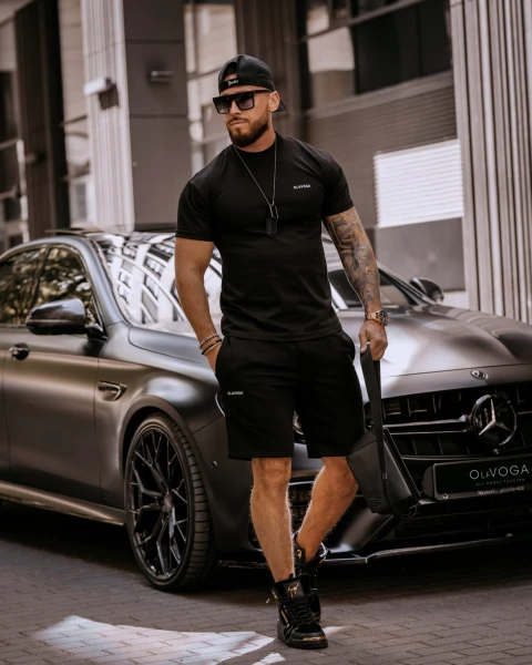 Spodenki męskie OLAVOGA LUKE czarne – maWer Fashion