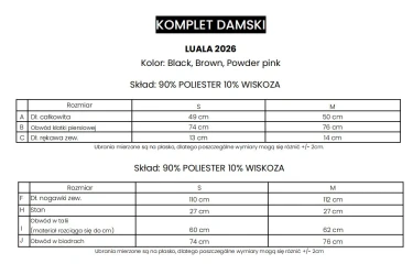 Komplet damski OLAVOGA LUALA 2026 czarny