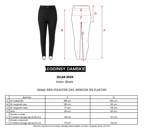 Legginsy damskie OLAVOGA ZELAR 2026 - maWer Fashion