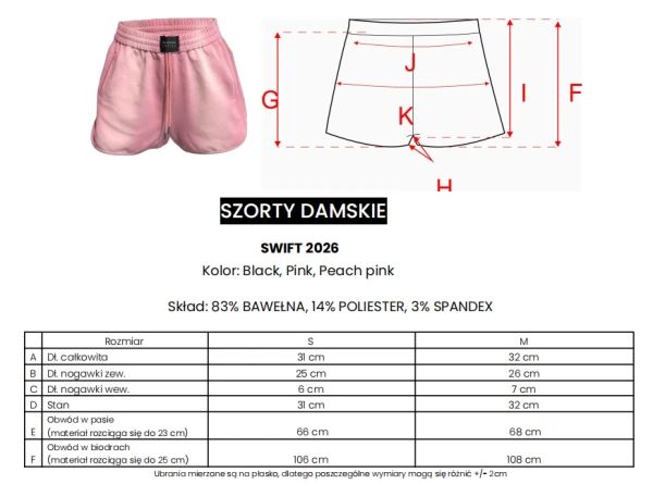 Szorty damskie OLAVOGA SWIFT 2026 - maWer Fashion