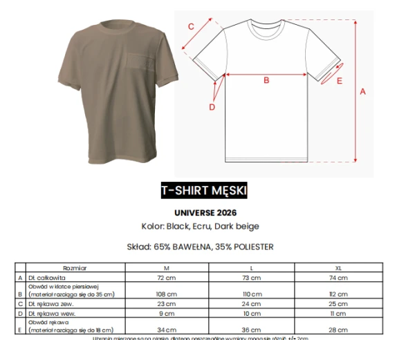 T-shirt męski OLAVOGA UNIVERSE 2026 - maWer Fashion