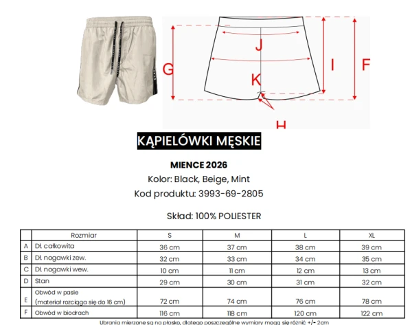 Kąpielówki męskie OLAVOGA MIENCE 2026 - maWer Fashion
