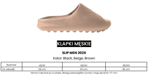 Klapki męskie OLAVOGA SLIP MEN 2026 - maWer Fashion