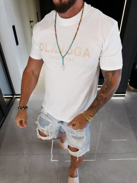 T-shirt męski OLAVOGA BOHO 2026 ecru - mawershop