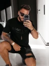 T-shirt męski OLAVOGA BOHO 2026  czarny - mawershop
