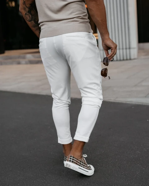 Spodnie męskie OLAVOGA ARIALIERY 2025 ecru - maWer Fashion