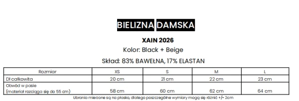 Bielizna damska 5-PACK OLAVOGA XAIN 2026 czarny beż - maWer Fashion