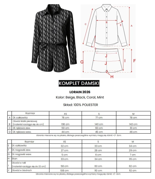 Komplet damski OLAVOGA LORAIN 2026 beż - maWer Fashion