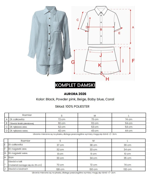 Komplet damski OLAVOGA AURORA 2026 koral - maWer Fashion