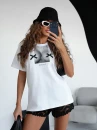T-shirt damski OLAVOGA BRESTO 2026 ecru - maWer Fashion