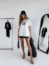 T-shirt damski OLAVOGA BRESTO 2026 ecru - maWer Fashion
