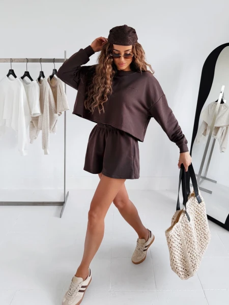 Komplet damski OLAVOGA NAYRO 2026 brąz - maWer Fashion