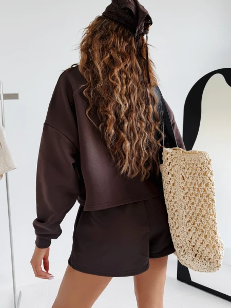 Komplet damski OLAVOGA NAYRO 2026 brąz - maWer Fashion