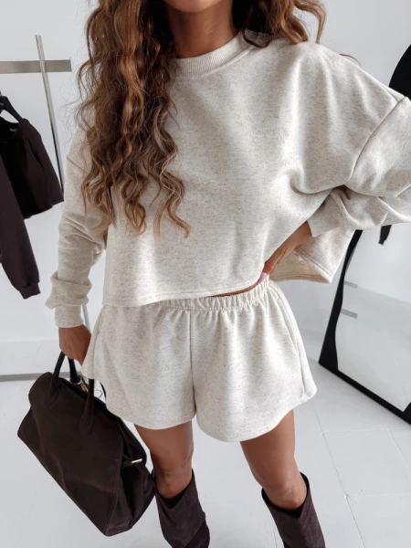 Komplet damski OLAVOGA NAYRO 2026 beżowy melanż - maWer Fashion