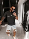 T-shirt męski OLAVOGA BEVERLY 2026 szary - maWer Fashion