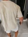 T-shirt męski OLAVOGA BEVERLY 2026 beż - maWer Fashion