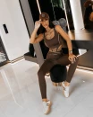 Komplet damski OLAVOGA DRAEL 2026 brąz - maWer Fashion