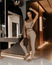 Komplet damski OLAVOGA DRAEL 2026 beż - maWer Fashion