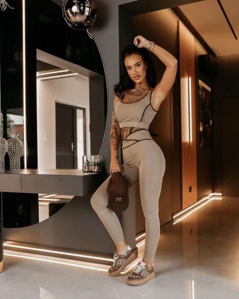 Komplet damski OLAVOGA DRAEL 2026 beż - maWer Fashion
