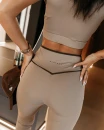 Komplet damski OLAVOGA DRAEL 2026 beż - maWer Fashion