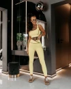 Komplet damski OLAVOGA DRAEL 2026 żółty - maWer Fashion